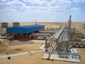 Construction d'une installation de traitement de traitement de gaz sur le champ pétrolier de South Dabaa - Égypte