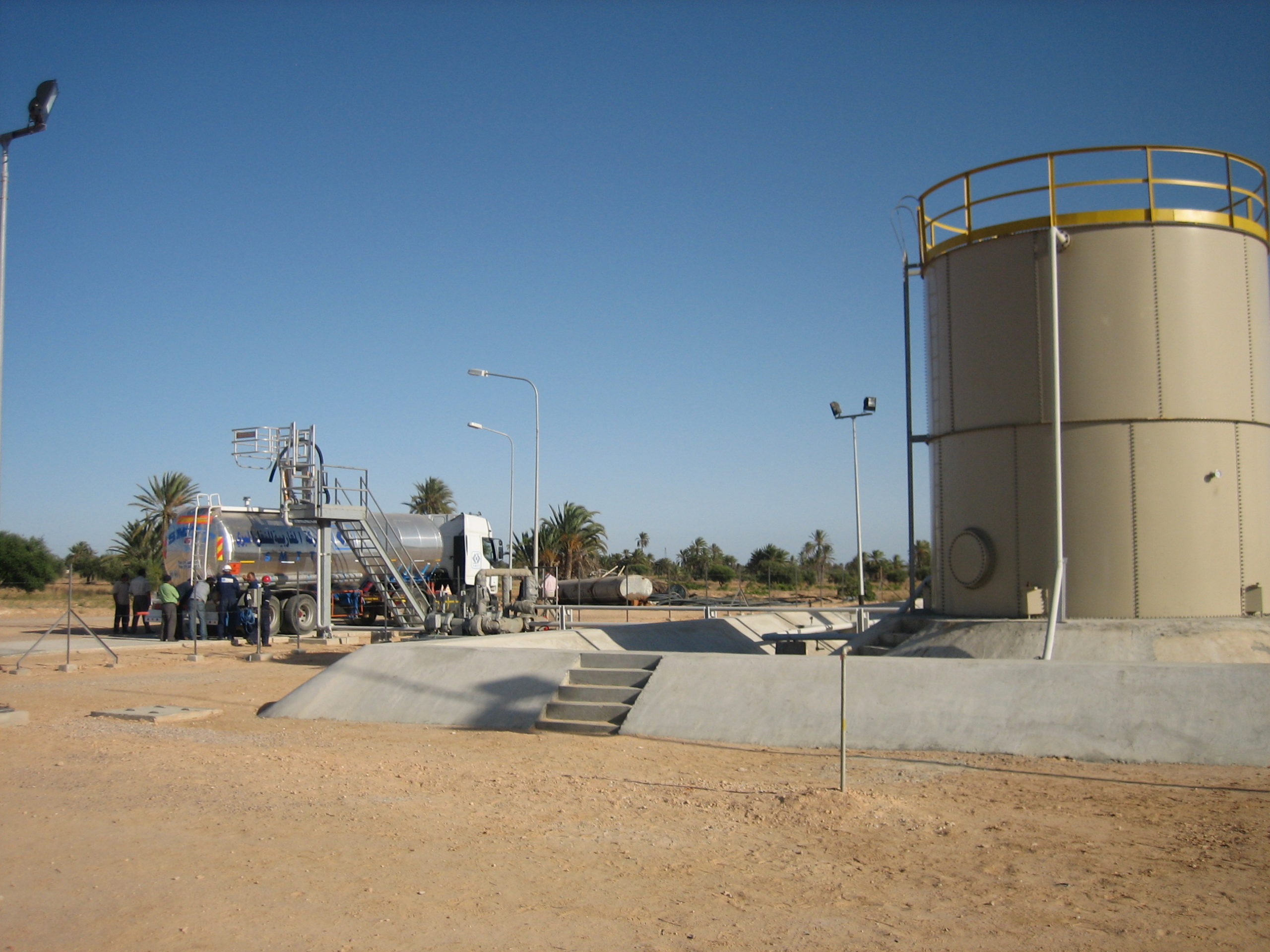 Bras de chargement de pétrole brut à l'installation de production de Mazrane à Djerba - Tunisie